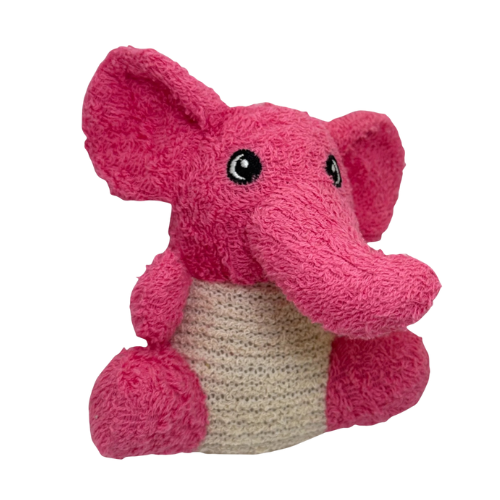 Handcrafted Ramie Cotton Elephant Bath Scrubby Toy