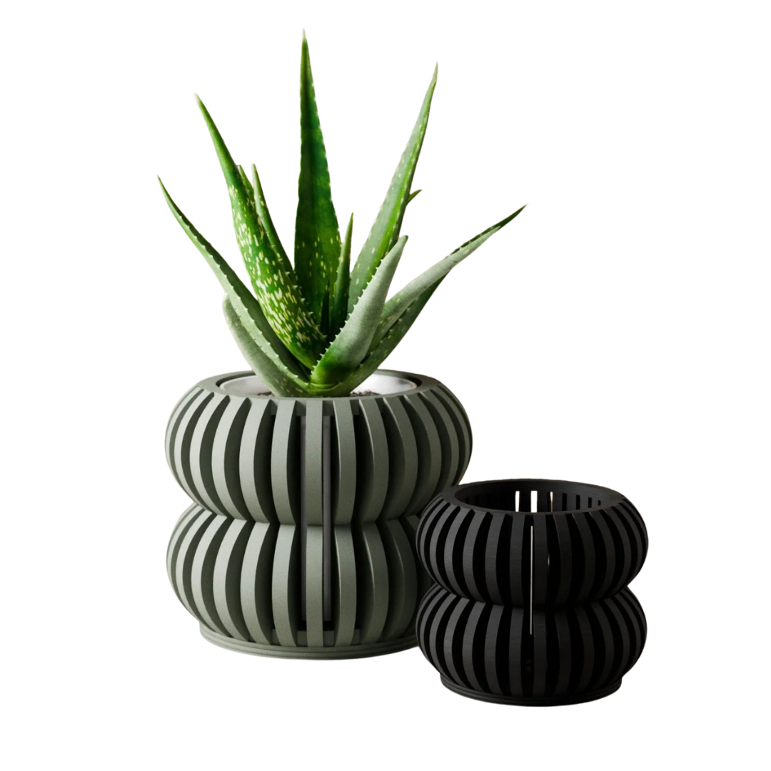 Biodegradable Plant-Based Bubble Sculpted Planter Decor