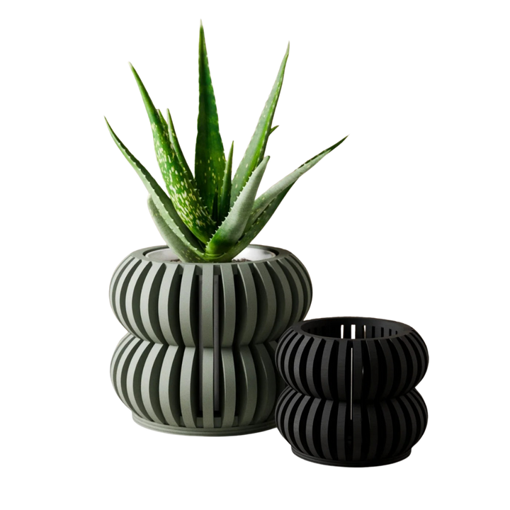 Biodegradable Plant-Based Bubble Sculpted Planter Decor