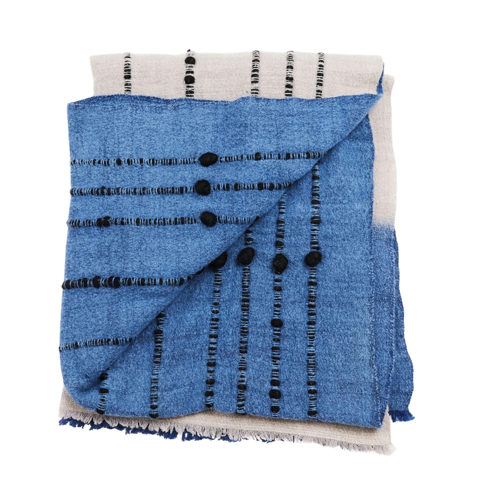 Handcrafted Merino Throw Blanket, 43" x 83"