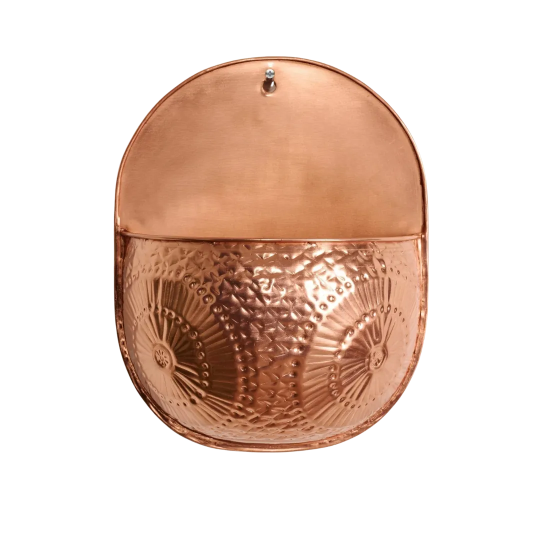 Embossed Copper Iron Wall Planter