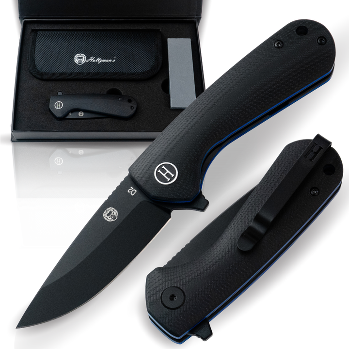 Razor-Sharp D2 Steel Folding Pocket Knife Gift Set