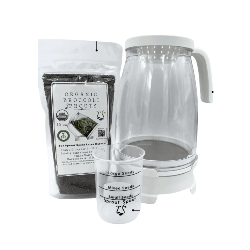 Organic Non-GMO Broccoli Sprouting Starter Kit, 4 oz.