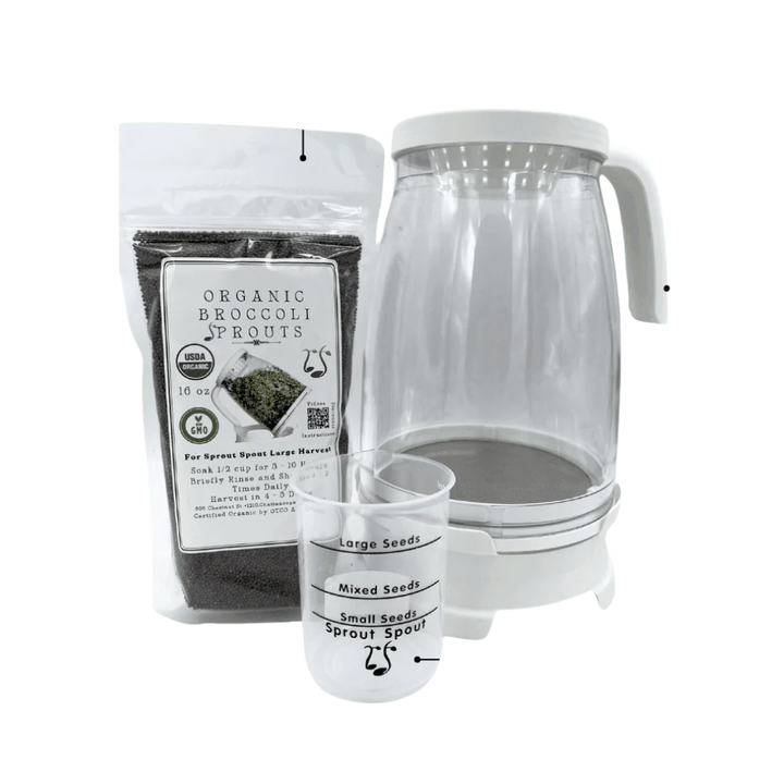 Organic Non-GMO Broccoli Sprouting Starter Kit, 4 oz.