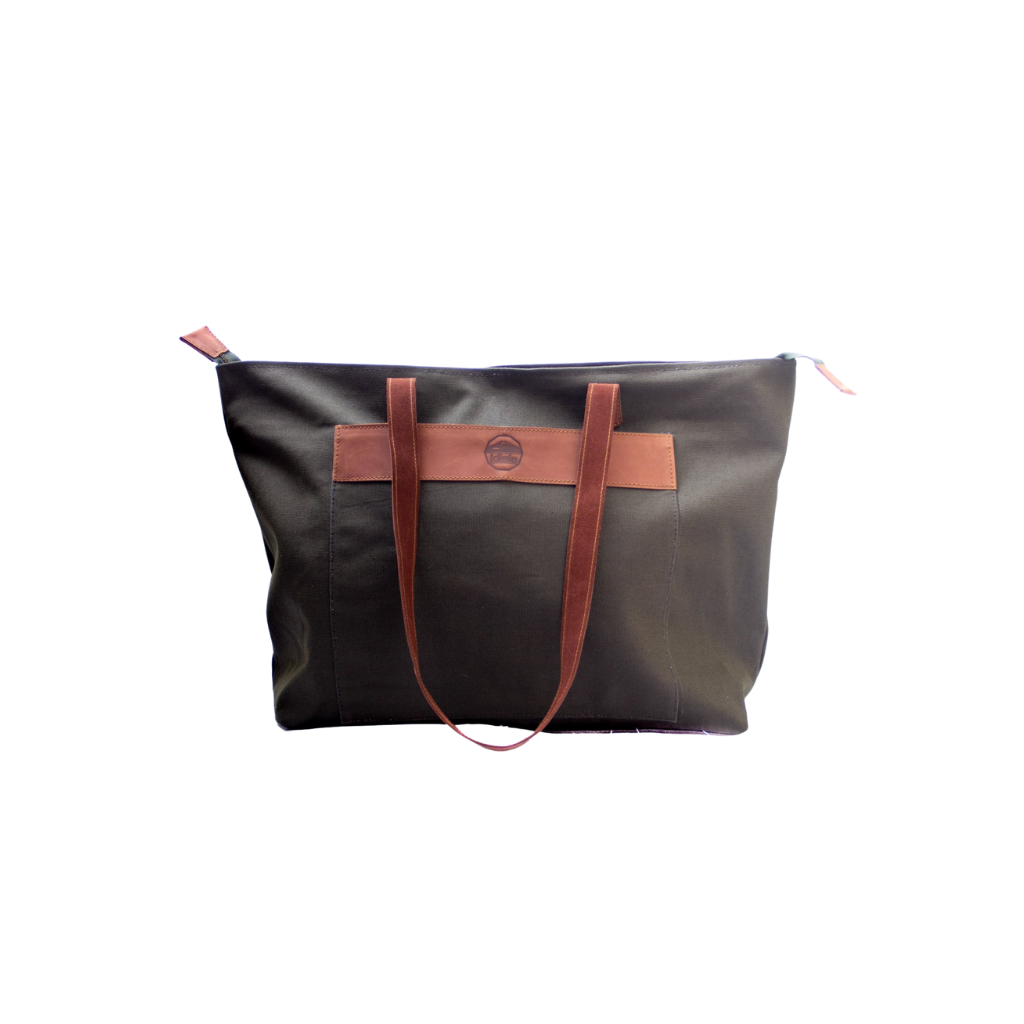 Handcrafted Canvas Leather Weekender Bag 14" x 22"