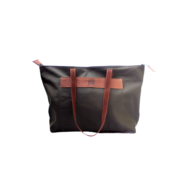 Handcrafted Canvas Leather Weekender Bag 14" x 22"