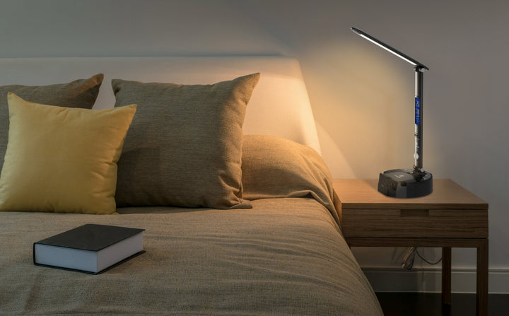 Smart LED Desk Lamp, Wireless Charger &amp; Speaker
