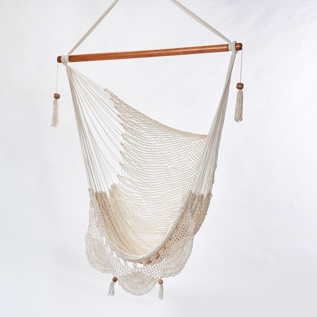 Handcrafted Natural Cotton Hammock Swing Chair