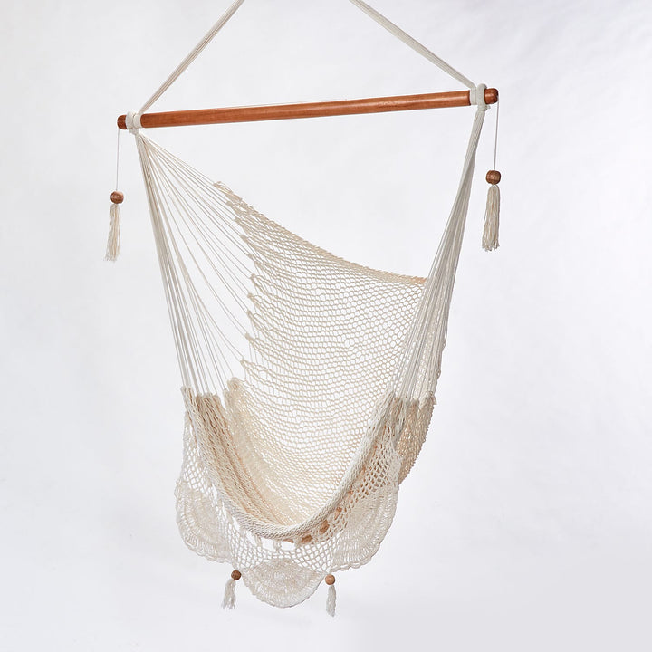 Handcrafted Natural Cotton Hammock Swing Chair