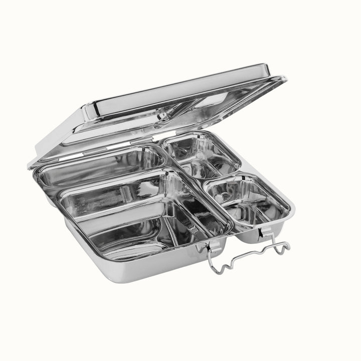 Food-Grade Stainless Steel Bento Box, 4-Section