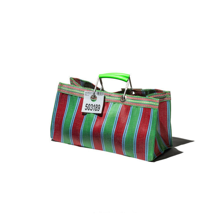 Recycled Plastic Hand-Woven Wide Tote Bag