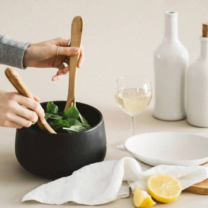 Handcrafted Non-Toxic Stoneware Serving Bowl, 68 oz.