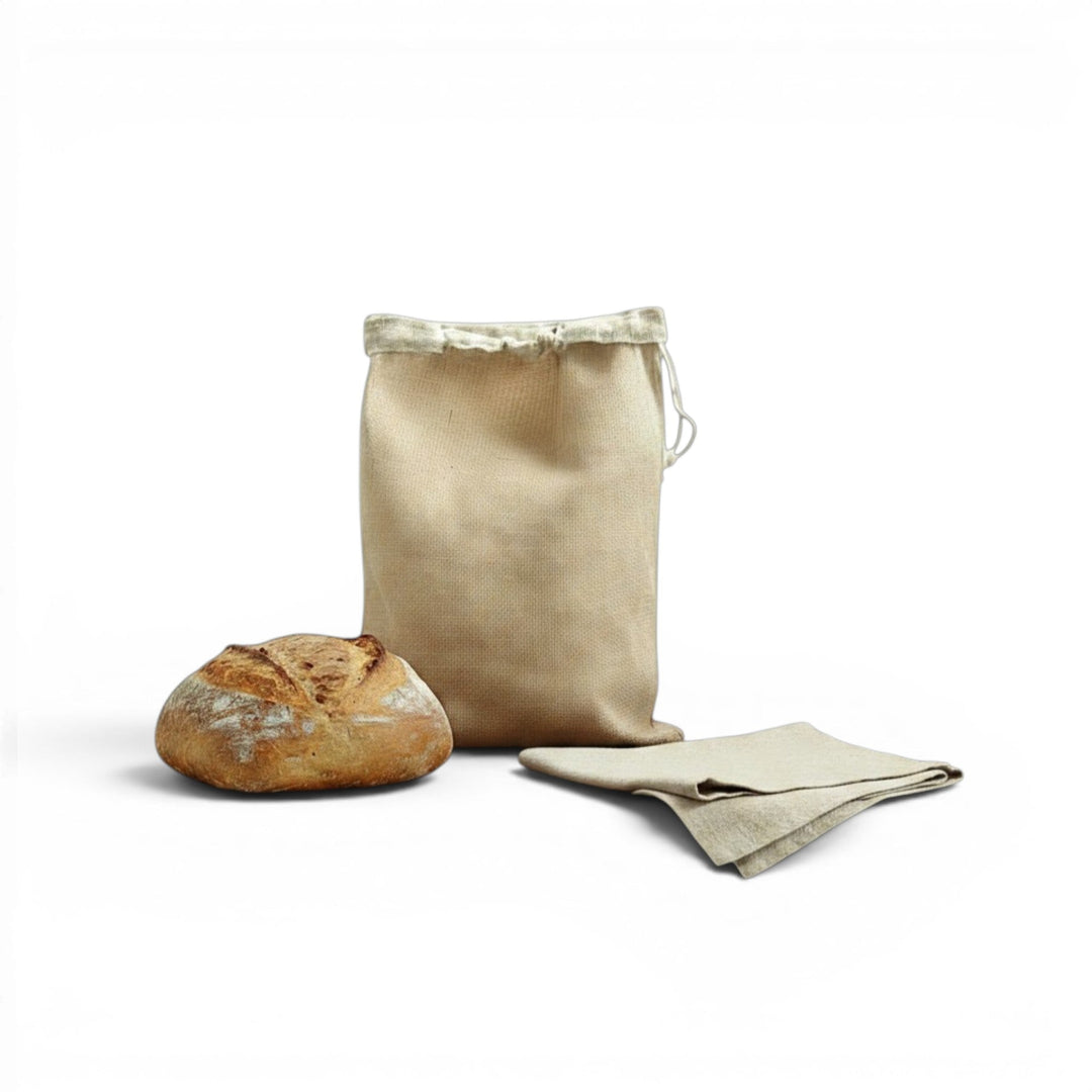 Beeswax Linen Bread Food Storage Bag, 12" x 16"