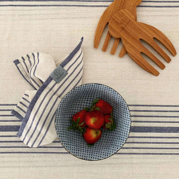 Recycled Cotton Tablecloth &amp; Napkin Set, Taupe, 13 Ct.