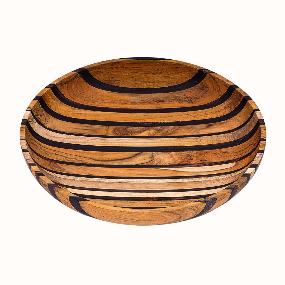 Artisan Upcycled End Grain Fruit Bowls (2 Patterns & 2 Sizes Available)-0