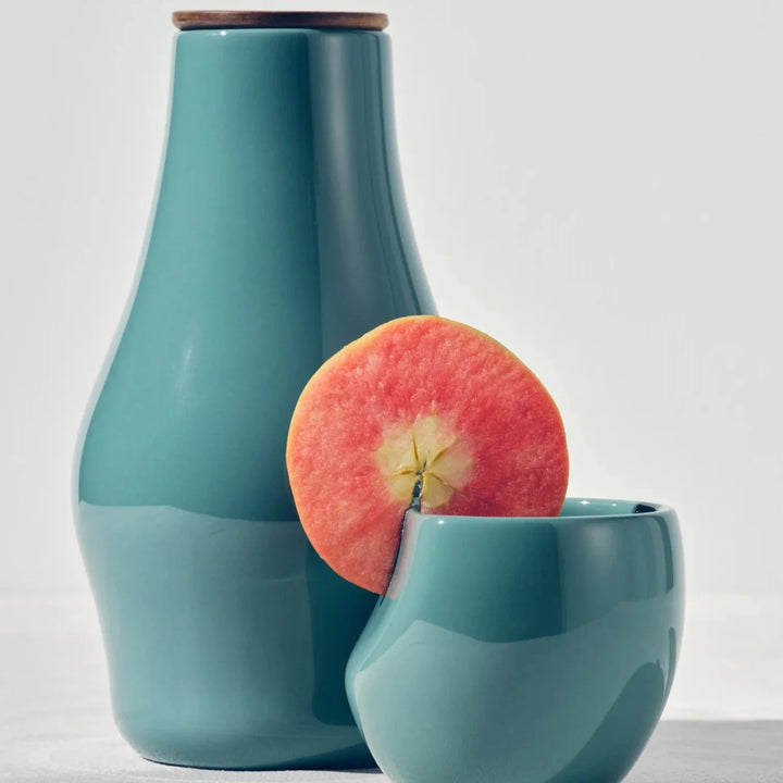 Handcrafted Recycled Clay Carafe &amp; Cup Set, 2 Ct.