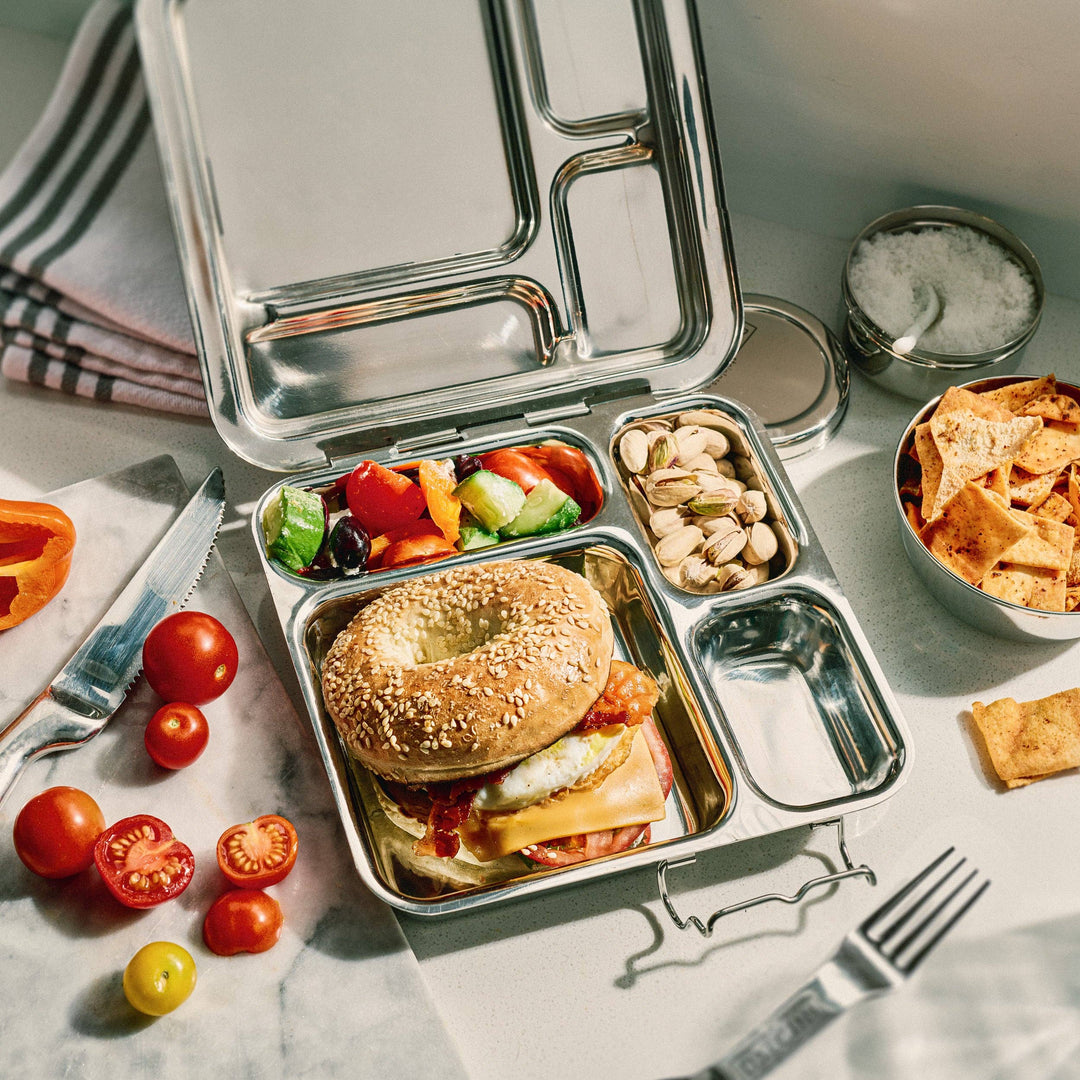 Food-Grade Stainless Steel Bento Box, 4-Section