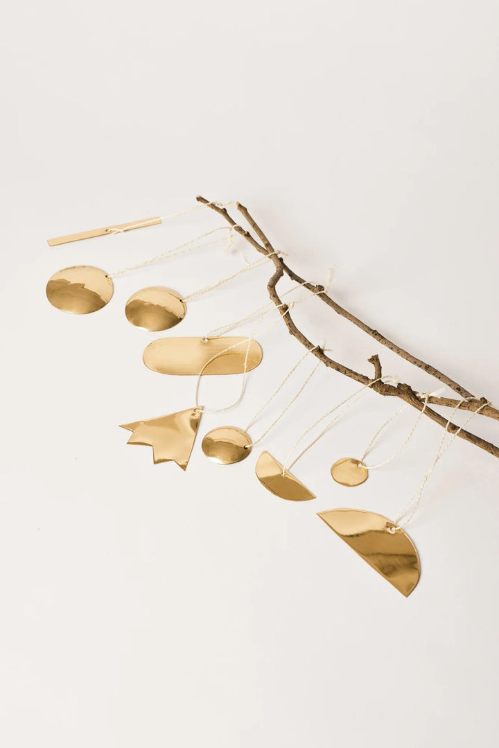 Handcrafted Solid Brass Abstract Decor, 9 Ct.