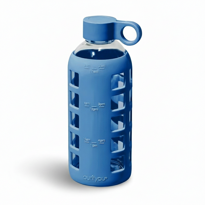 Borosilicate Glass Water Bottle, Wide-Mouth, Leak-Proof