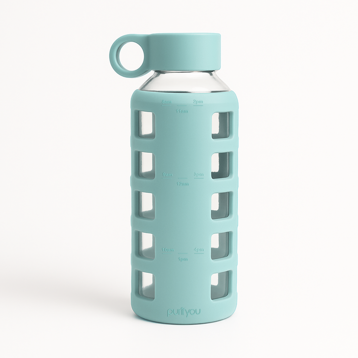 Borosilicate Glass Water Bottle, Wide-Mouth, Leak-Proof