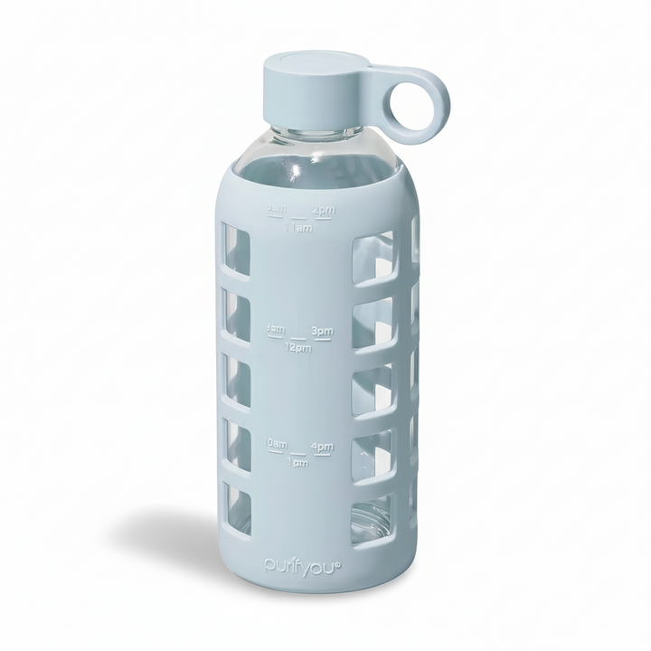 Borosilicate Glass Water Bottle, Wide-Mouth, Leak-Proof
