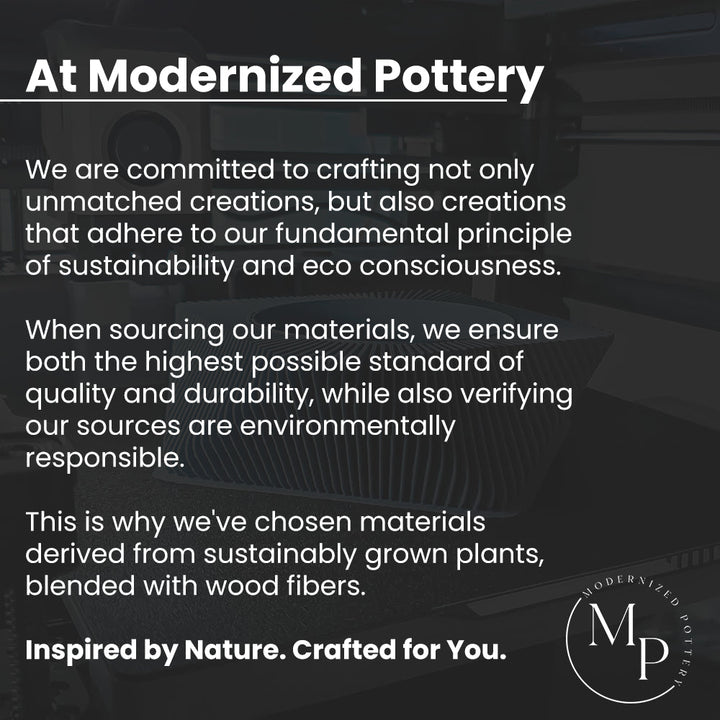 Biodegradable Plant-Based Ribbed Sakura Planter Decor