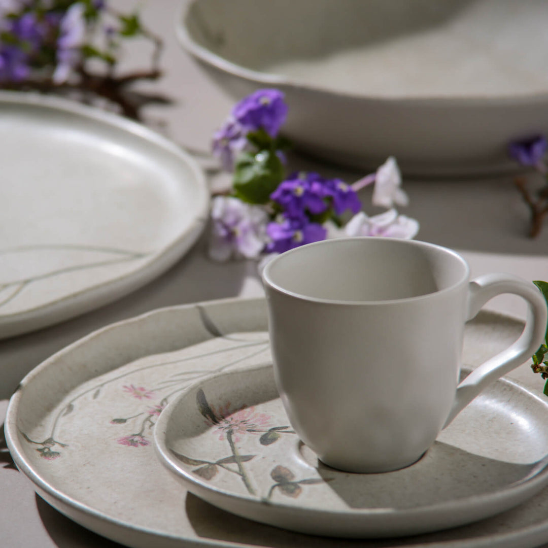 Non-Toxic Ceramic Cup &amp; Saucer Dinnerware Set, 6 Ct.