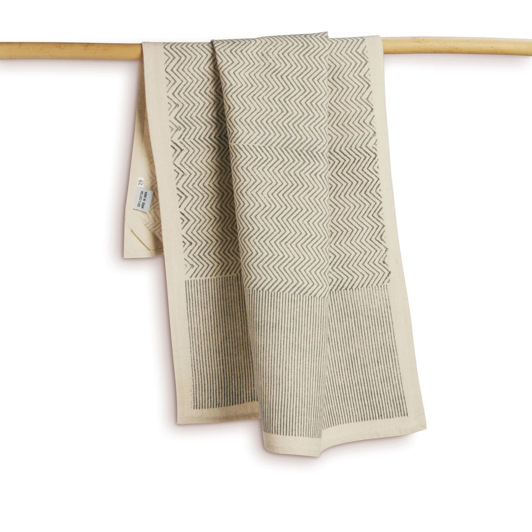 Fair Trade Hand Block Printed Kora Cotton Towels, 2 Ct.