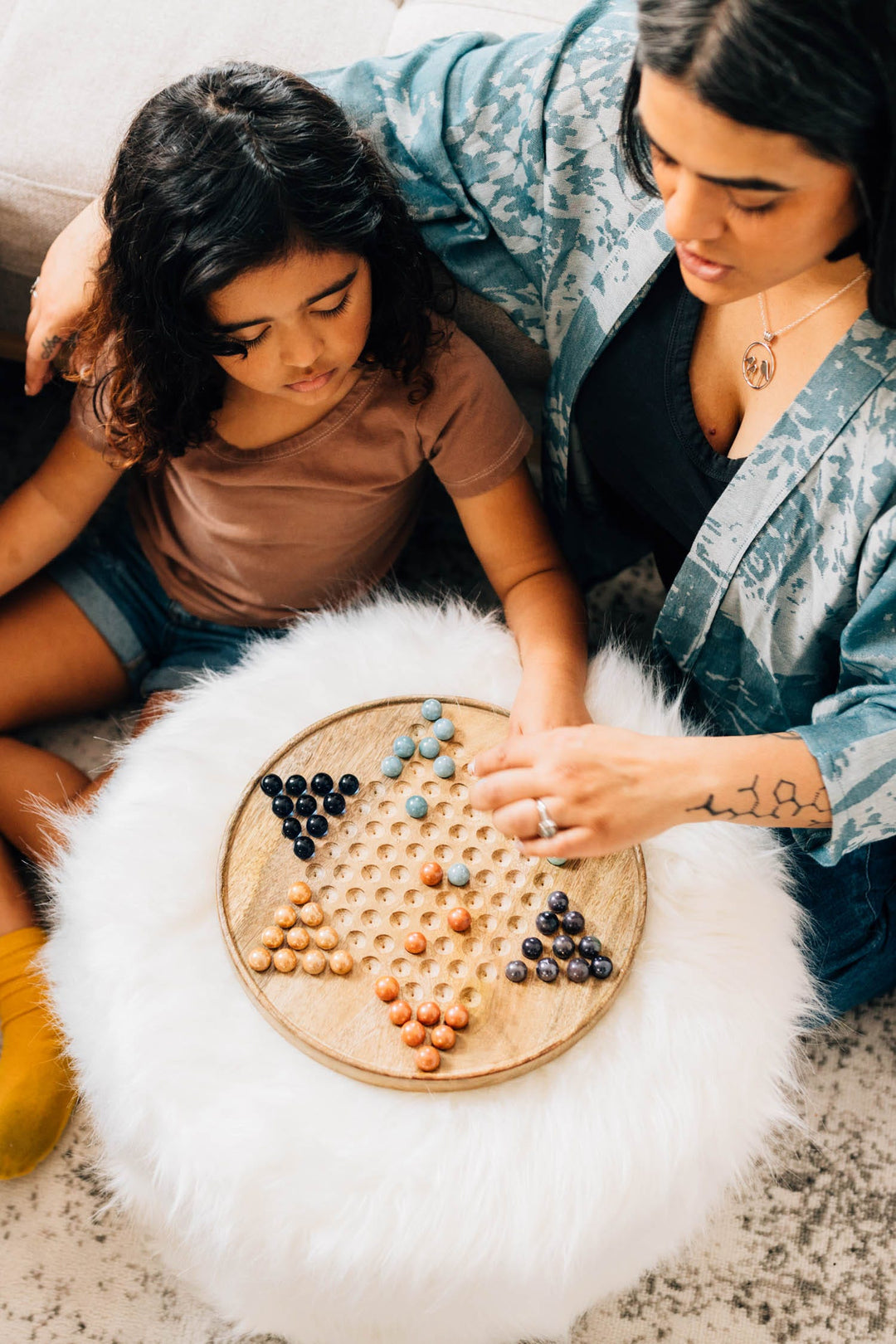 Handcrafted Star Chinese Checkers Board Game