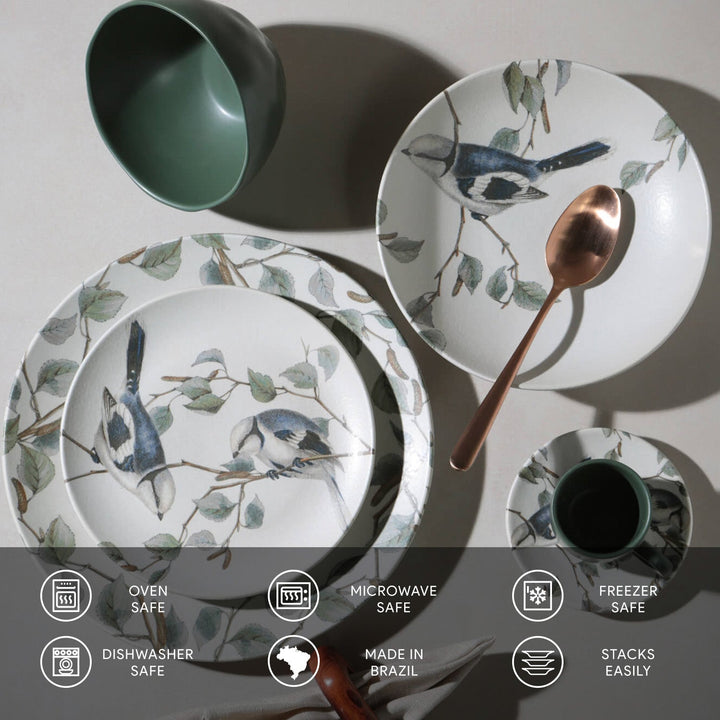 Non-Toxic Porcelain Dessert Dinnerware Set, 6 Ct.