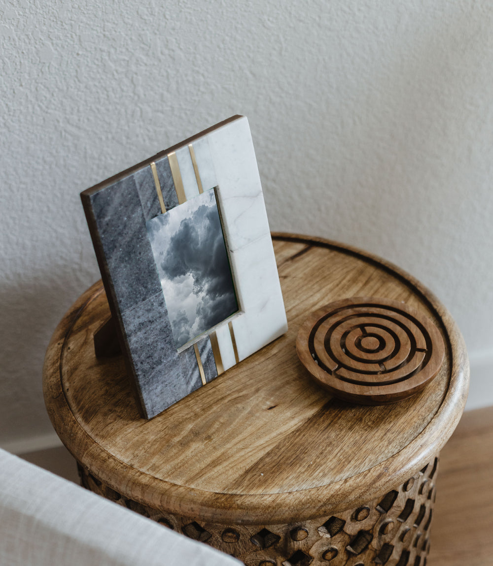 Handcrafted Marble Picture Frame, 4" x 6"