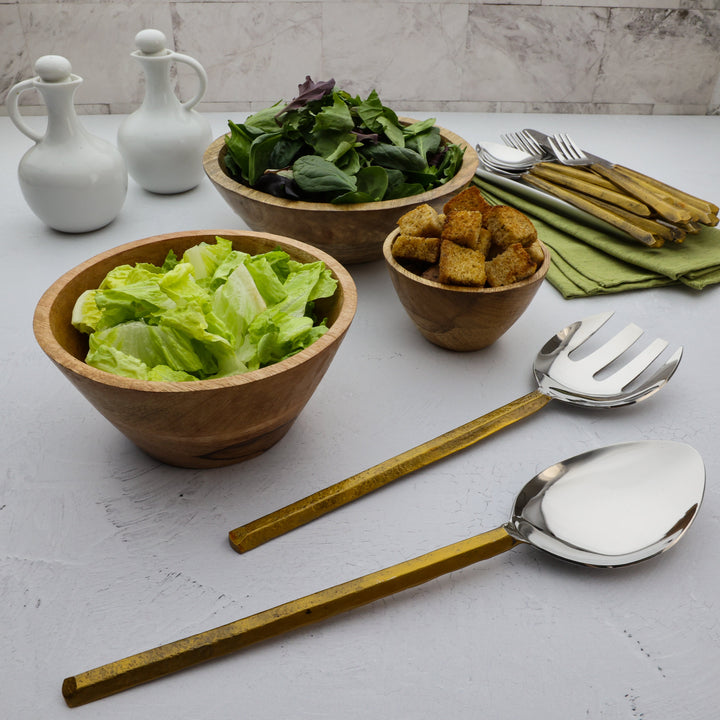 Handcrafted 18/8 Stainless Steel Salad Servers, 2 Ct.