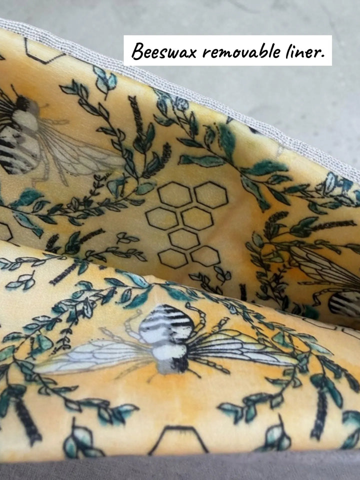 Beeswax Linen Bread Storage Bag Set