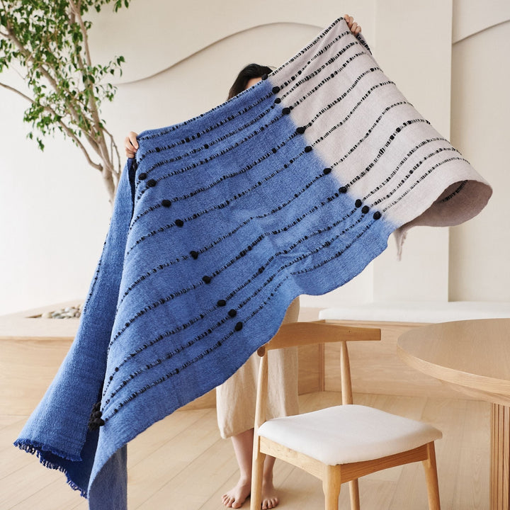 Handcrafted Merino Throw Blanket, 43" x 83"