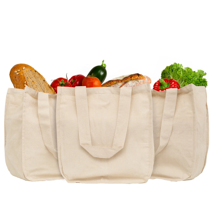 Canvas Grocery Tote Set