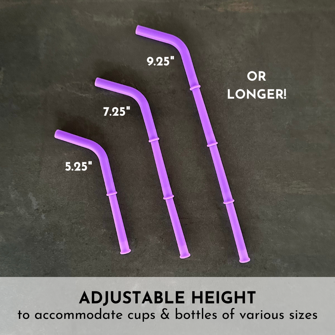 BPA-Free Silicone Adjustable Straw with Travel Case