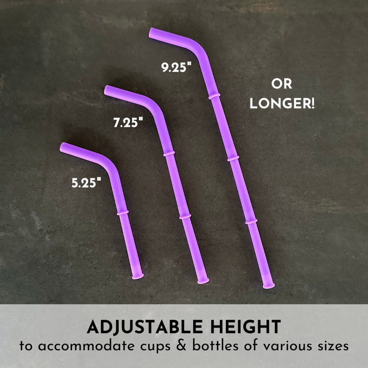 BPA-Free Silicone Adjustable Straw with Travel Case