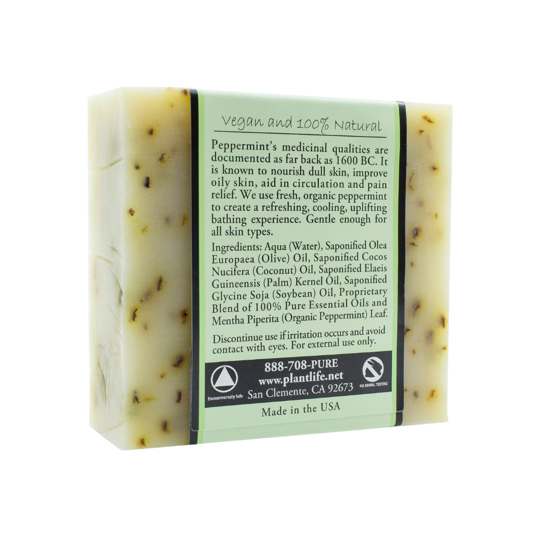 Handcrafted Peppermint Essential Oil Bar Soap