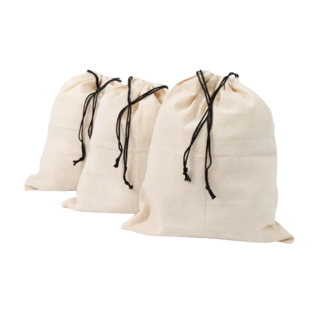 Cotton Drawstring Storage Bag Set