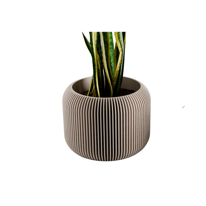 Plant-Based Ribbed Orbis Decor Planter, Multi-Size