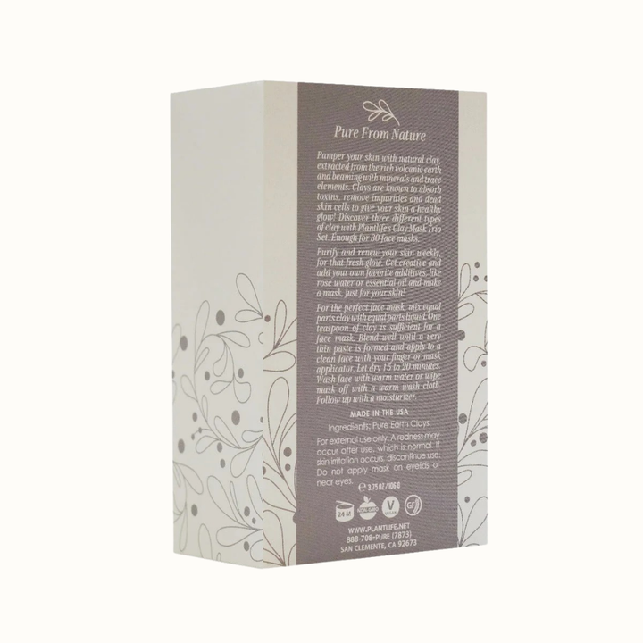 Vegan Volcanic Clay Skin Care Mask Set, 3 Ct.
