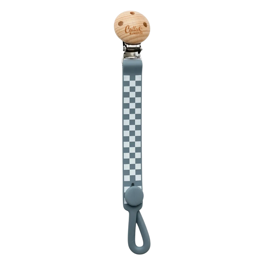 Checkered Silicone Baby Clip
