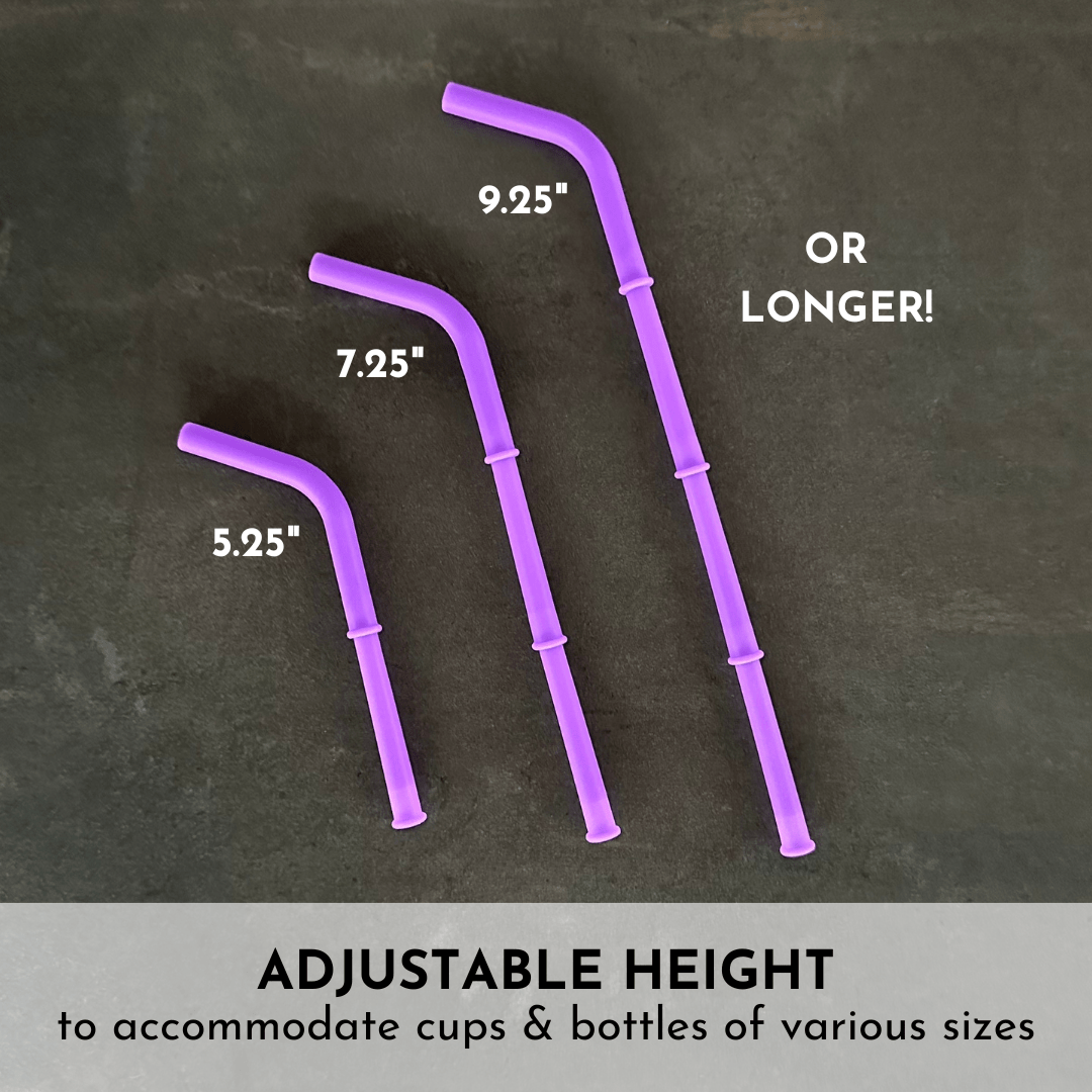 BPA-Free Silicone Adjustable Drinkware Straws, 8 Ct.