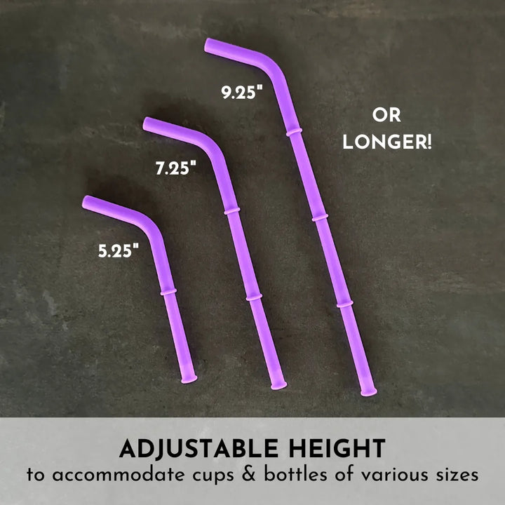 Silicone Reusable Straw Family Set