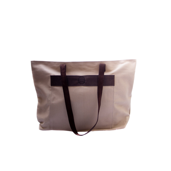 Handcrafted Canvas Leather Weekender Bag 14" x 22"