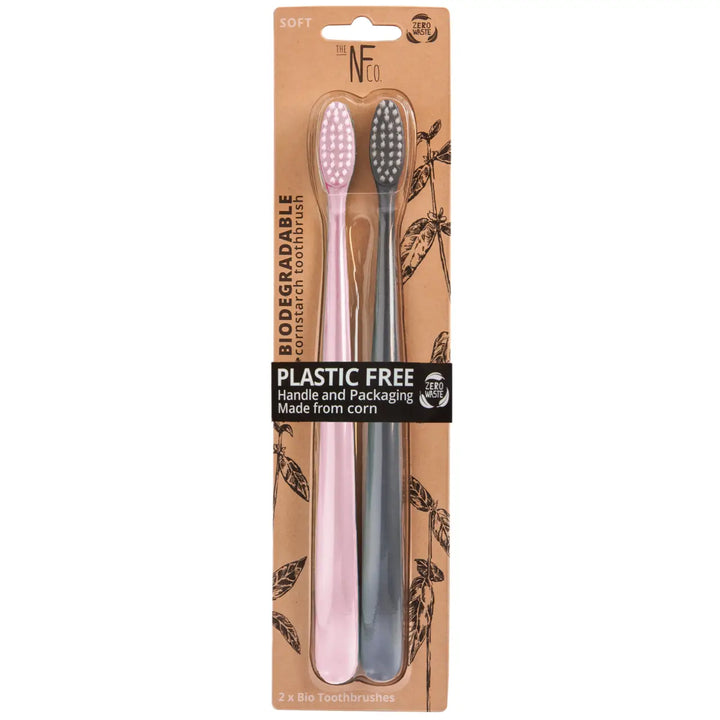 Biodegradable Cornstarch Manual Toothbrush, 2 Ct.