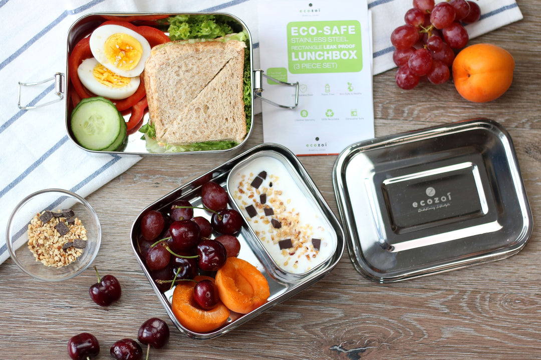 Plastic-Free 18/8 Stainless Steel Bento Box, 60 oz.