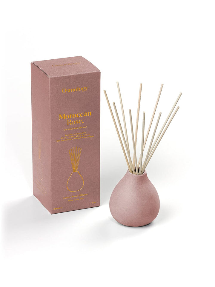 Reusable Ceramic Rose Tonka &amp; Musk Reed Diffuser, 7 oz.