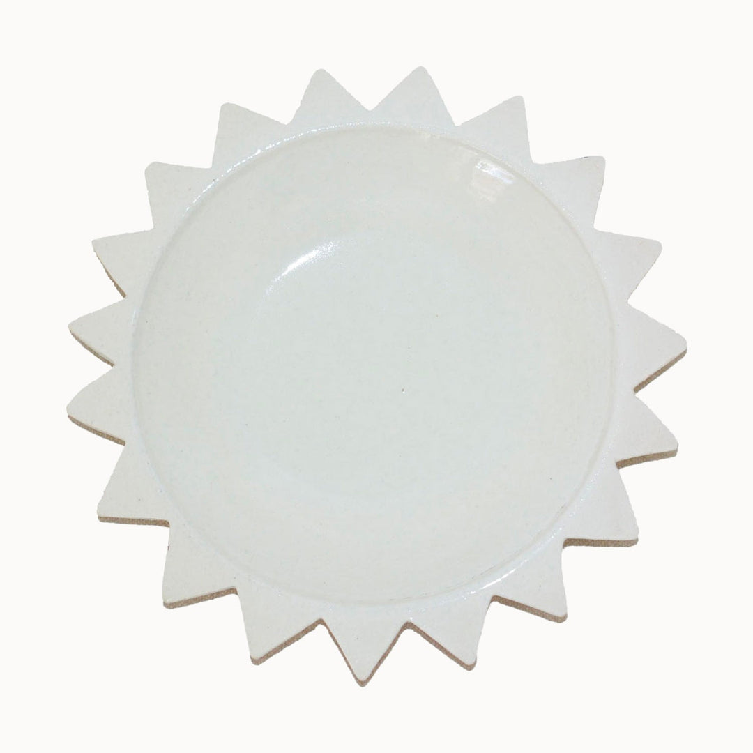 Handcrafted Terracotta Sun Ceramic Dinnerware Plate