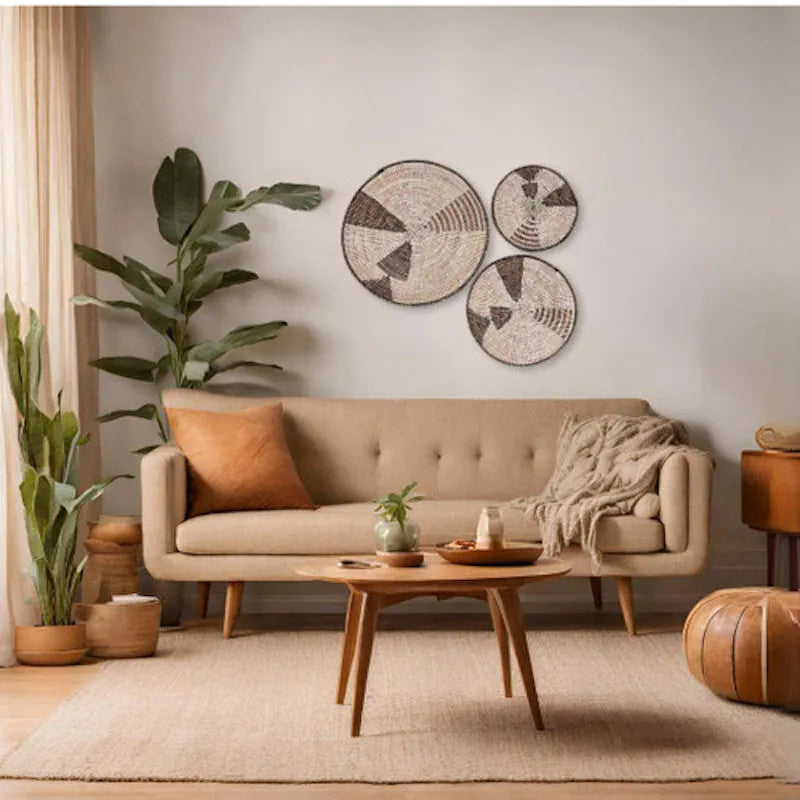 Graphic Triangle Wall Basket Set